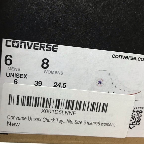 NIB Chuck Taylor Canvas High Top Unisex Sneaker - Picture 6 of 6
